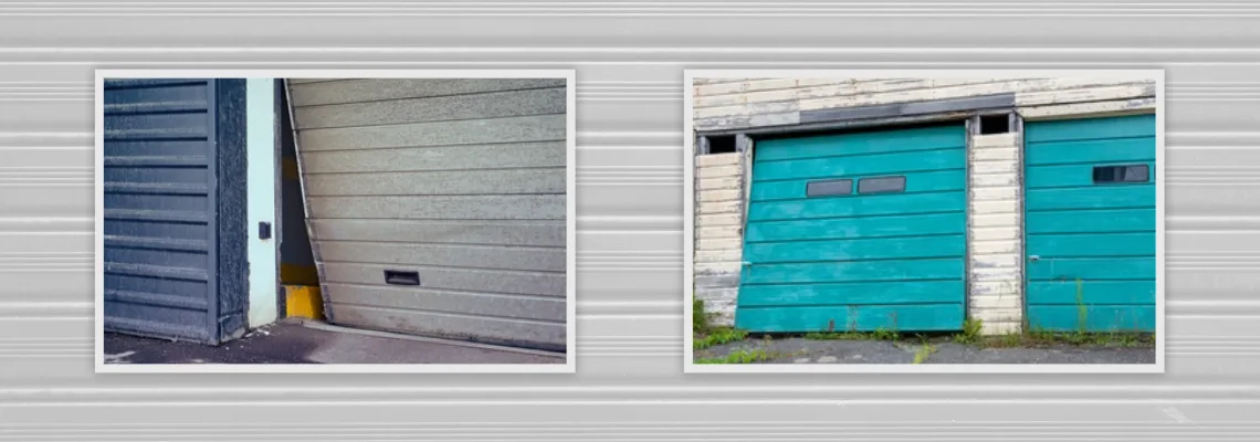 Crooked Aluminum Garage Door Repair in North Vancouver, British Columbia