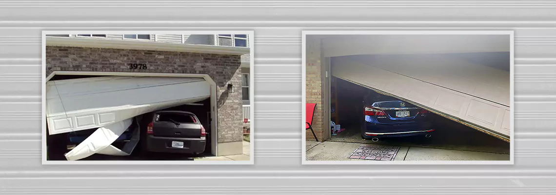 Repair Commercial Garage Door Got Hit By A Car in North Vancouver, British Columbia